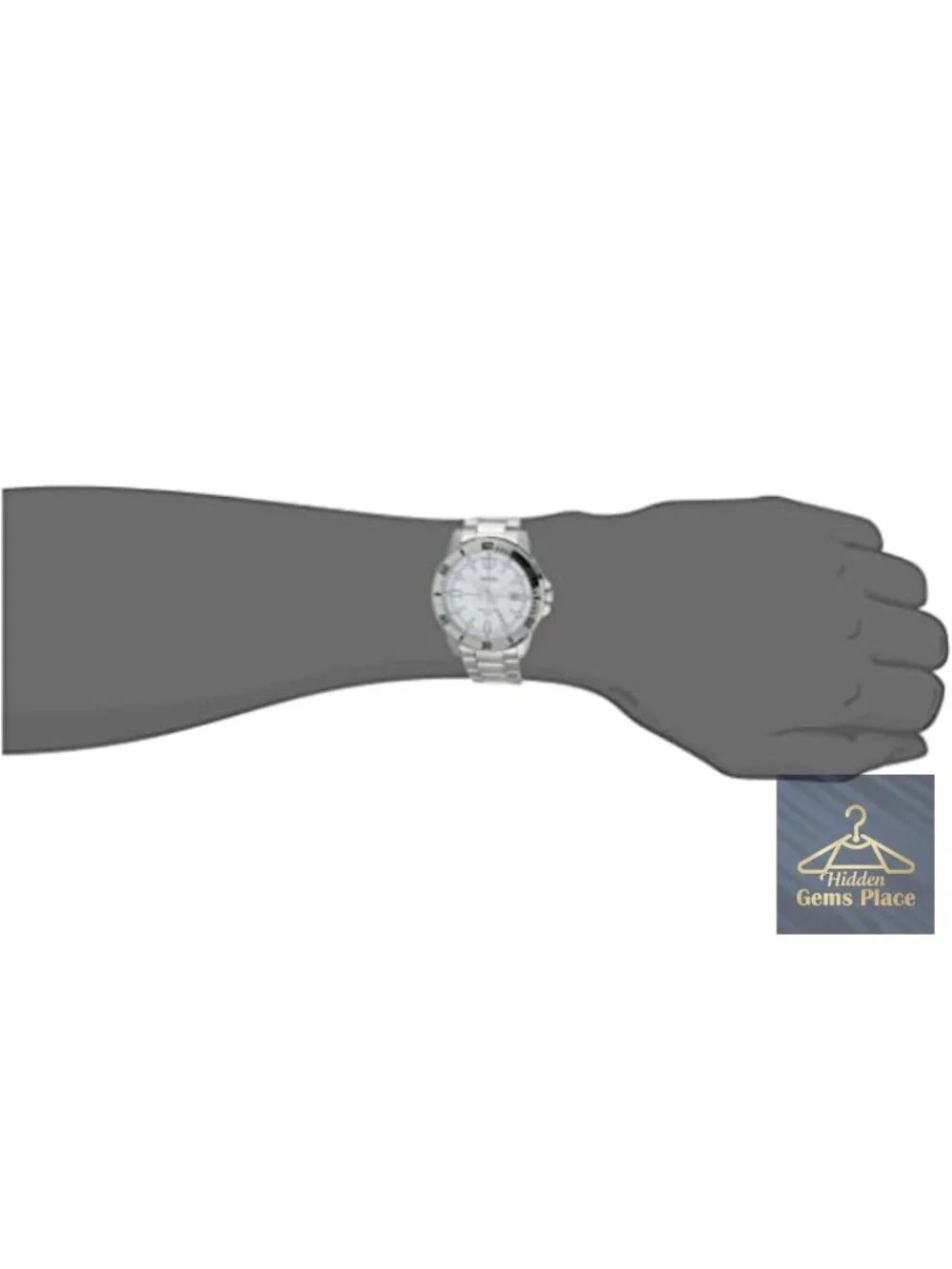 Men's Diver Style Stainless Steel Quartz Watch 50M Water Resistant